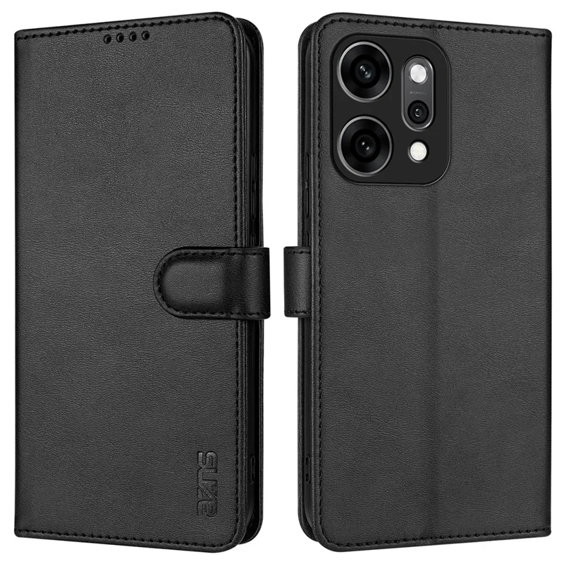 AZNS Für Oppo Reno14 5G (Global) Hülle PU-Leder Brieftasche Handyhülle - Schwarz