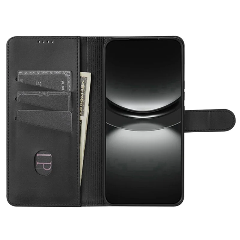 AZNS For Oppo Reno14 Pro 5G (Global) Case PU Leather Wallet Phone Cover - Black