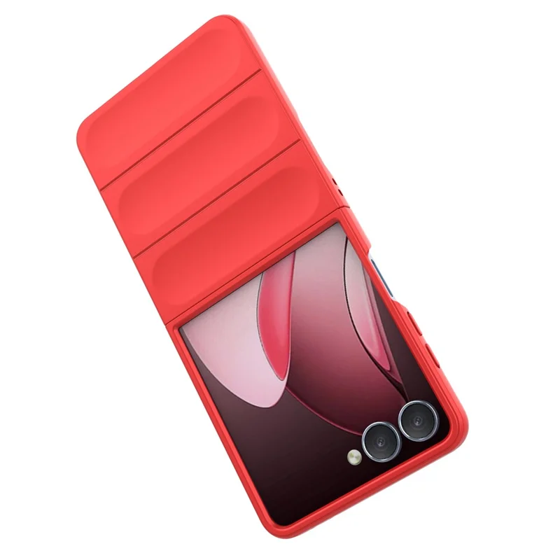 Чехол для Samsung Galaxy Z Flip7 5G с защитой от падений, мягкий TPU, противоударный, для задней крышки телефона - Красный