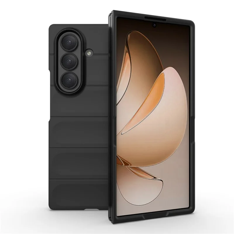 Чехол для Samsung Galaxy Z Fold7 5G с защитой от падений, мягкий TPU, прочный чехол для смартфона - Черный