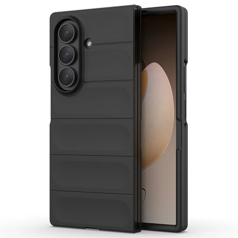 Чехол для Samsung Galaxy Z Fold7 5G с защитой от падений, мягкий TPU, прочный чехол для смартфона - Черный