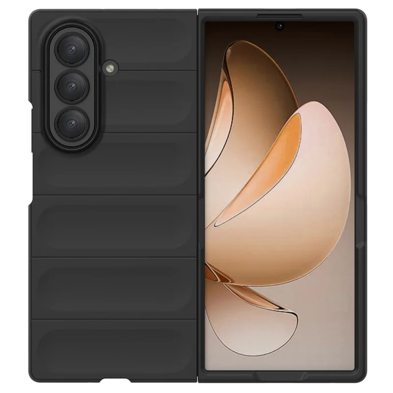 Чехол для Samsung Galaxy Z Fold7 5G с защитой от падений, мягкий TPU, прочный чехол для смартфона - Черный