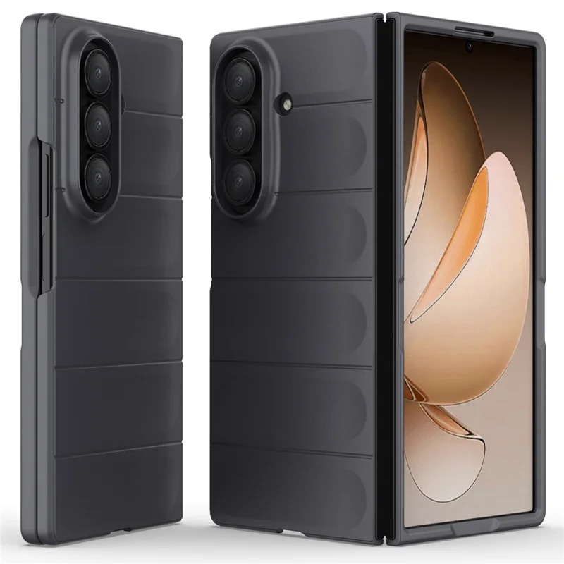 For Samsung Galaxy Z Fold7 5G Case Anti-Drop Soft TPU Rugged Phone Back Cover - Dark Grey