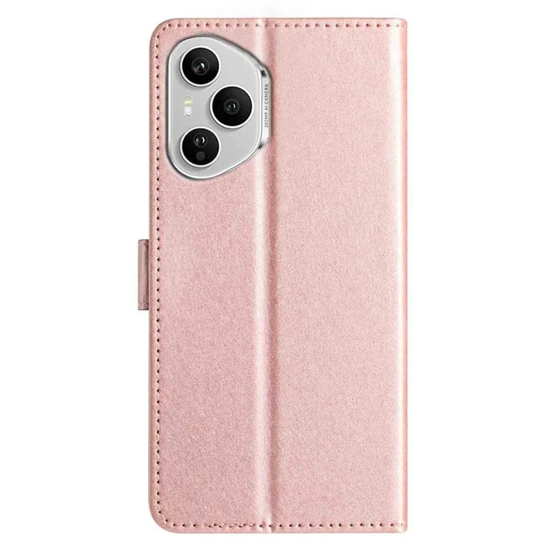 For Honor 400 Pro 5G (Global) Wallet Case Leather Folio Phone Cover Magnetic Clasp - Rose Gold