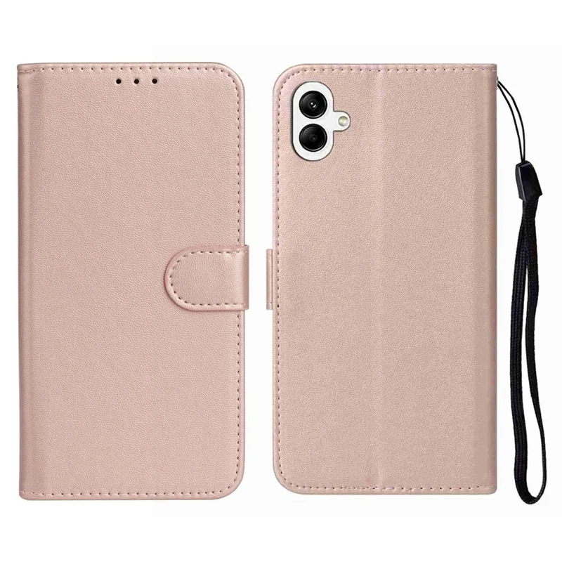 Handyhülle für Samsung Galaxy A07 aus PU-Leder, Klapp-Design mit Kartenfach - Roségold