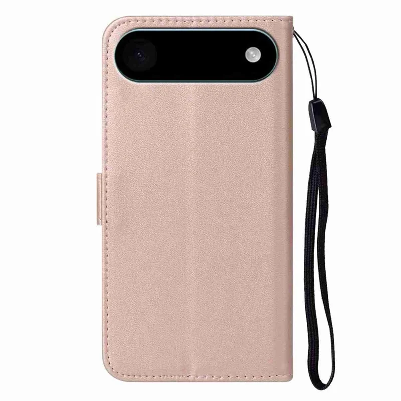 For iPhone 17 Air Case PU Leather Flip Phone Cover Wallet Card Slot Holder - Rose Gold