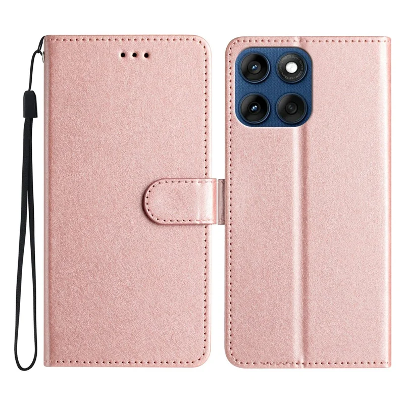 Wallet Hülle für Motorola Edge 60 5G / 60 Fusion 5G / 60s 5G Leder Folio Handyhülle mit Magnetverschluss - Roségold