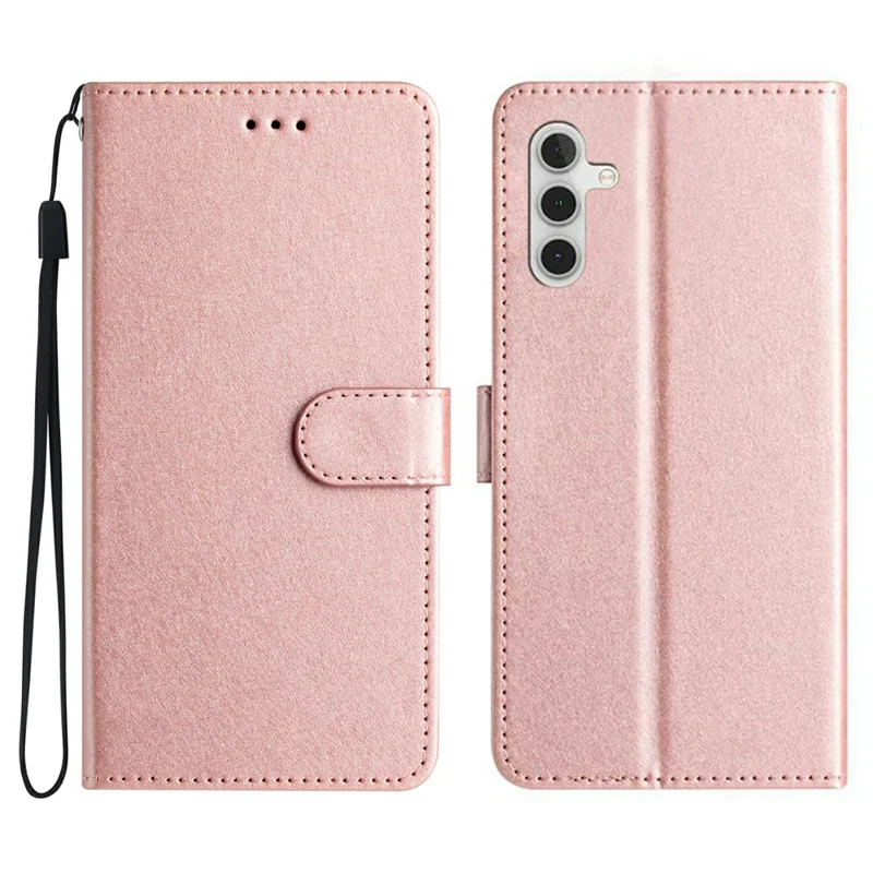 For Samsung Galaxy A17 Wallet Case Leather Folio Phone Cover Magnetic Clasp - Rose Gold