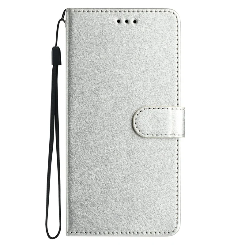 For Samsung Galaxy A17 5G / A17 4G / A26 5G Wallet Case Leather Folio Phone Cover Magnetic Clasp - Silver