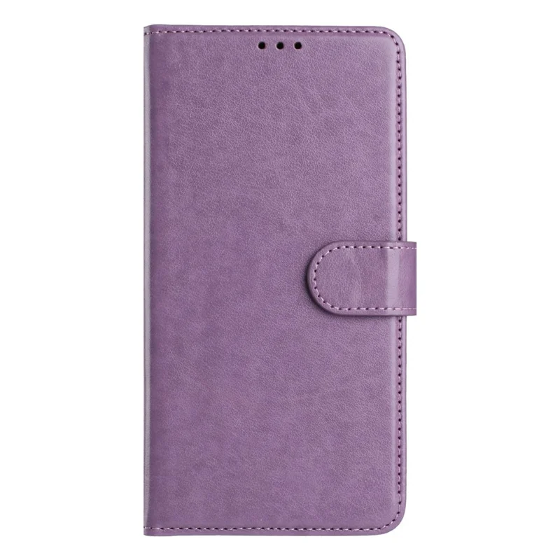 For Samsung Galaxy S25 FE Wallet Phone Case Stand PU Leather Folio Flip Cover with 8 Card Slot - Purple