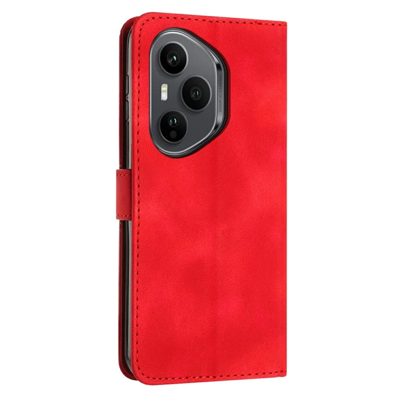 Leather Case for Honor 400 Pro 5G (Global) Imprinted Triangle Phone Cover - Red