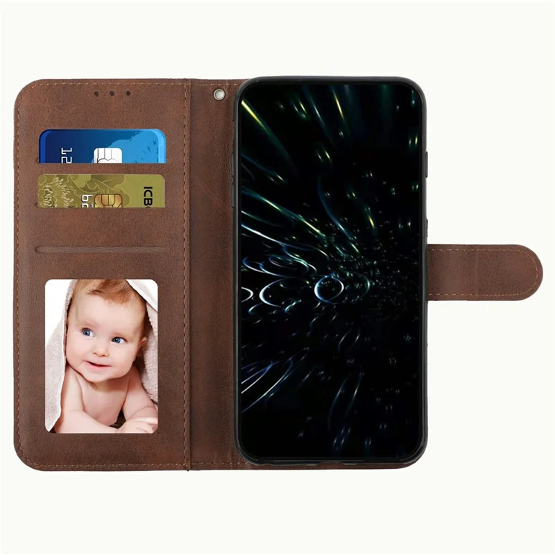 Leather Phone Case for Honor 400 Pro 5G (Global) Stand Wallet Flip Cover with Strap - Brown
