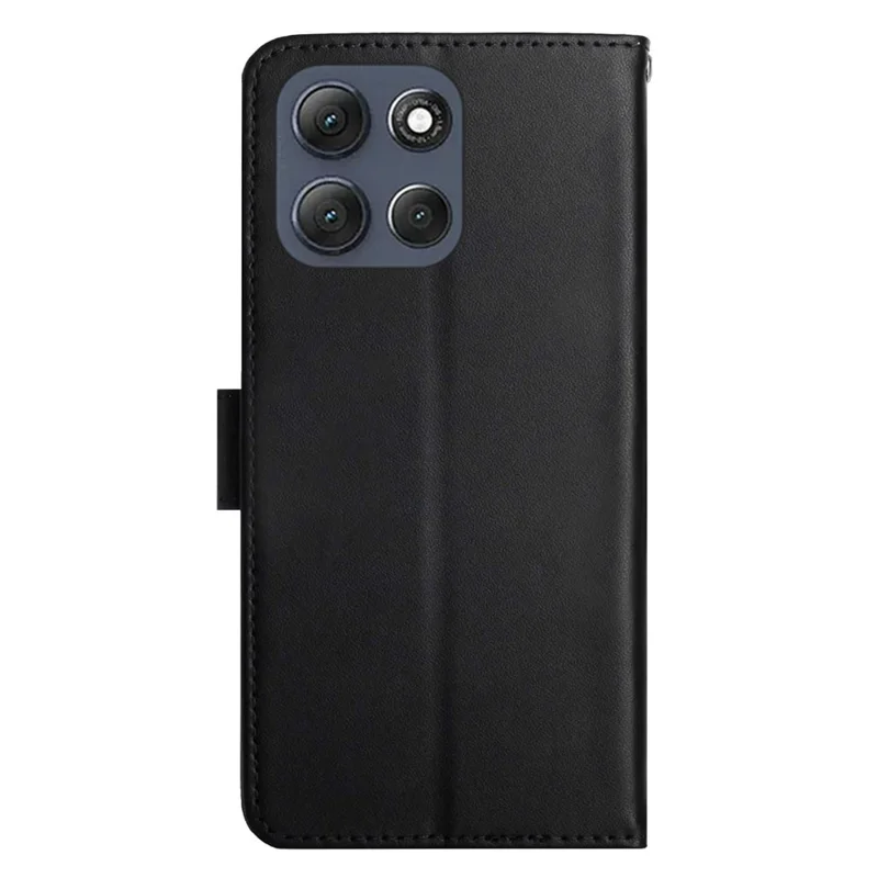 Für Motorola Moto G86 5G Hülle Echtes Kuhledertelefongehäuse Nappa-Textur - Schwarz