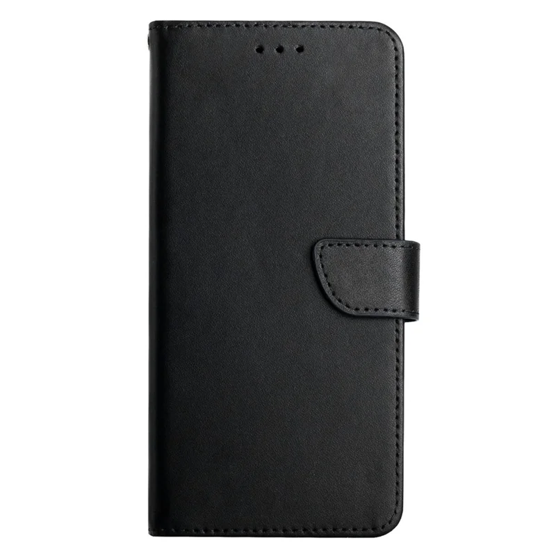 For Motorola Moto G56 5G Case Genuine Cow Leather Phone Cover Nappa Texture - Black