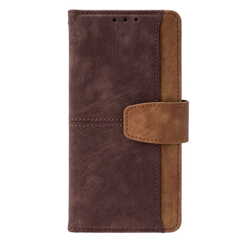 For Xiaomi 14 Ultra Case RFID Blocking Color Splicing PU Leather Wallet Phone Cover - Brown