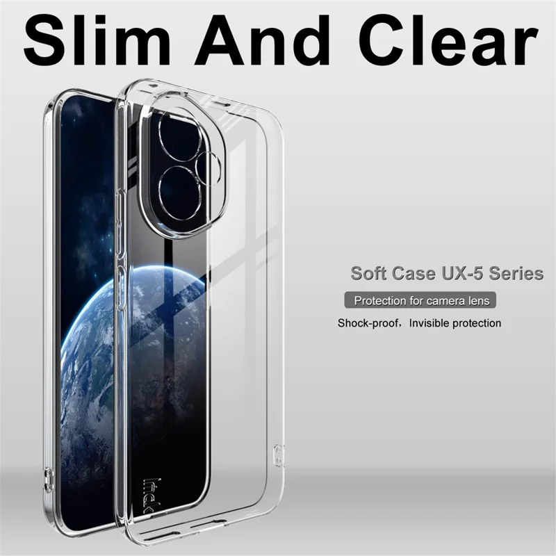Capa IMAK UX-5 Series para Honor 400 5G (Global) Resistente a Impactos TPU Transparente Slim