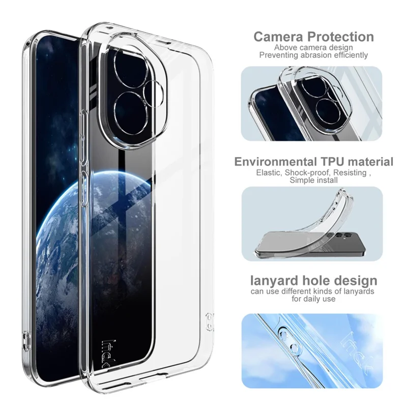 Capa IMAK UX-5 Series para Honor 400 5G (Global) Resistente a Impactos TPU Transparente Slim