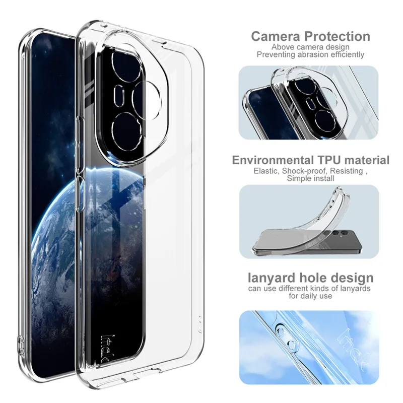 IMAK UX-5 Serie für Honor 400 Pro 5G (Global) Hülle Stoßfest TPU Klar Slim Rückenschale
