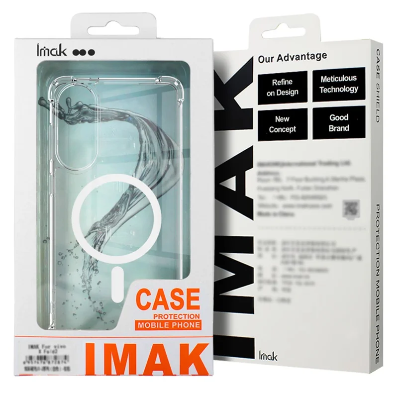 IMAK For Samsung Galaxy S25 Edge Case Compatible with MagSafe Shockproof PC TPU Clear Phone Cover