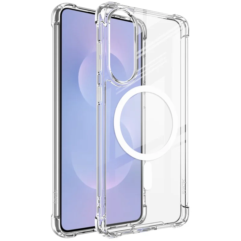 IMAK For Samsung Galaxy S25 Edge Case Compatible with MagSafe Shockproof PC TPU Clear Phone Cover