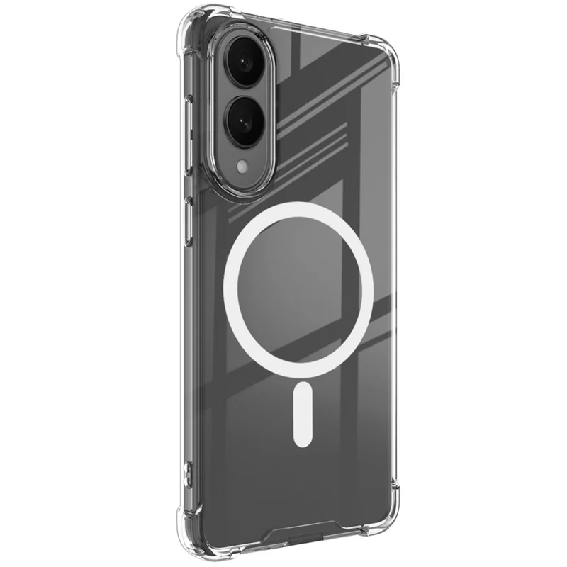 IMAK For Samsung Galaxy S25 Edge Case Compatible with MagSafe Shockproof PC TPU Clear Phone Cover