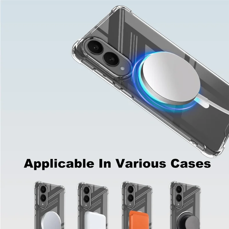 IMAK For Samsung Galaxy S25 Edge Case Compatible with MagSafe Shockproof PC TPU Clear Phone Cover