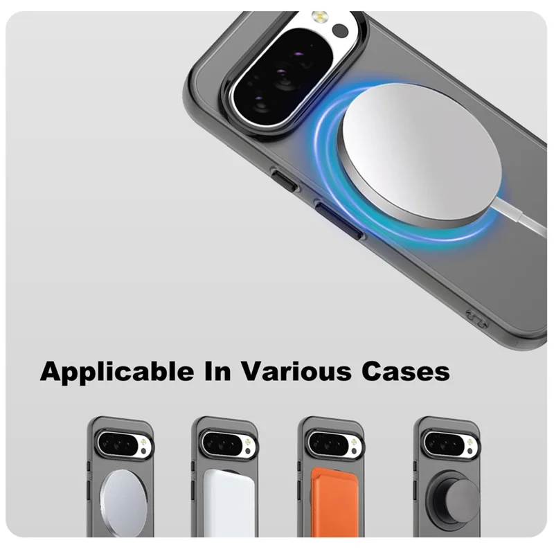 Capa IMAK para Google Pixel 10 Pro XL Compatível com MagSafe, Cor Candy, Antiderrapante, TPU + PET - Preto