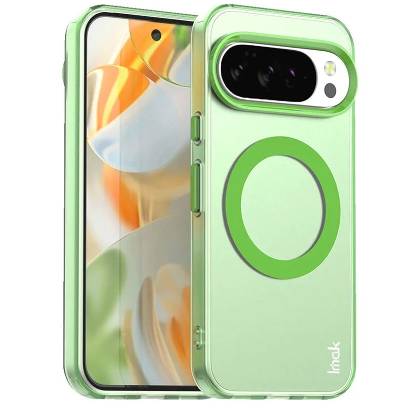 IMAK For Google Pixel 10 Pro XL Magnetic Case Candy Color Anti Drop TPU + PET Back Cover - Green