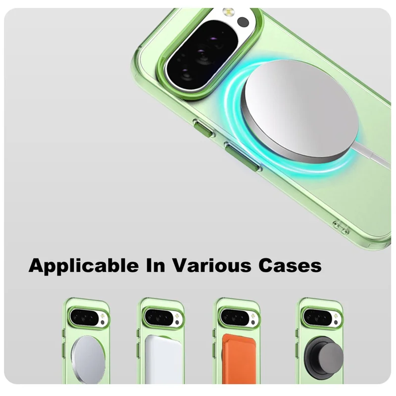 IMAK For Google Pixel 10 Pro XL Magnetic Case Candy Color Anti Drop TPU + PET Back Cover - Green