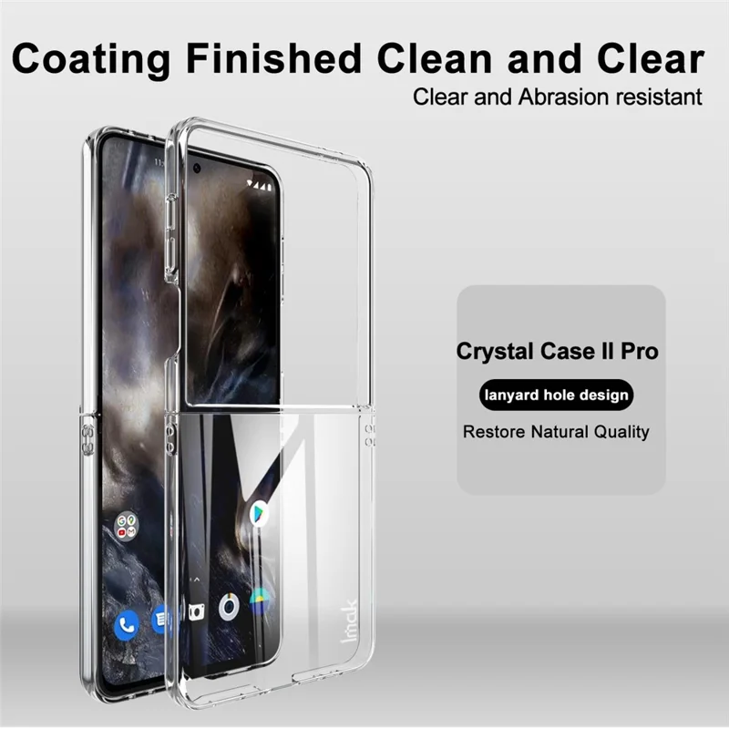 Étui Cristal IMAK II Pro pour Samsung Galaxy Z Flip7 5G Coque Transparente en PC pour Téléphone (Couvercle Supérieur + Couvercle Inférieur)