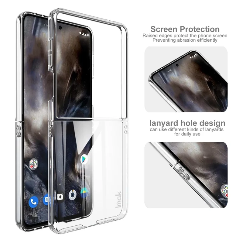 Étui Cristal IMAK II Pro pour Samsung Galaxy Z Flip7 5G Coque Transparente en PC pour Téléphone (Couvercle Supérieur + Couvercle Inférieur)