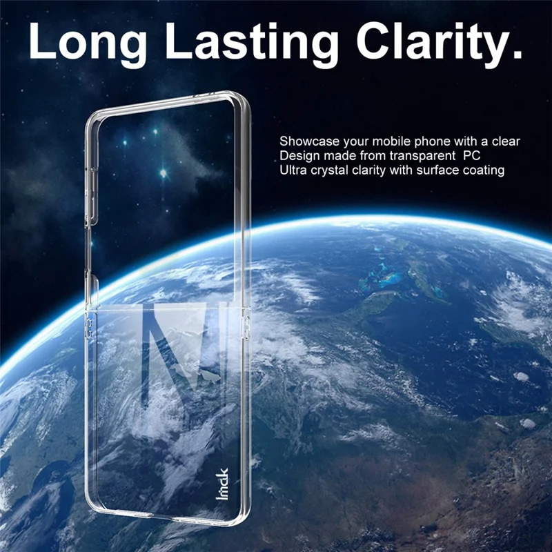 Étui Cristal IMAK II Pro pour Samsung Galaxy Z Flip7 5G Coque Transparente en PC pour Téléphone (Couvercle Supérieur + Couvercle Inférieur)