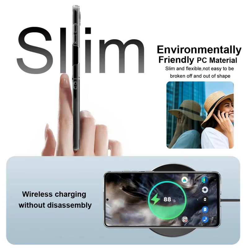 Étui Cristal IMAK II Pro pour Samsung Galaxy Z Flip7 5G Coque Transparente en PC pour Téléphone (Couvercle Supérieur + Couvercle Inférieur)