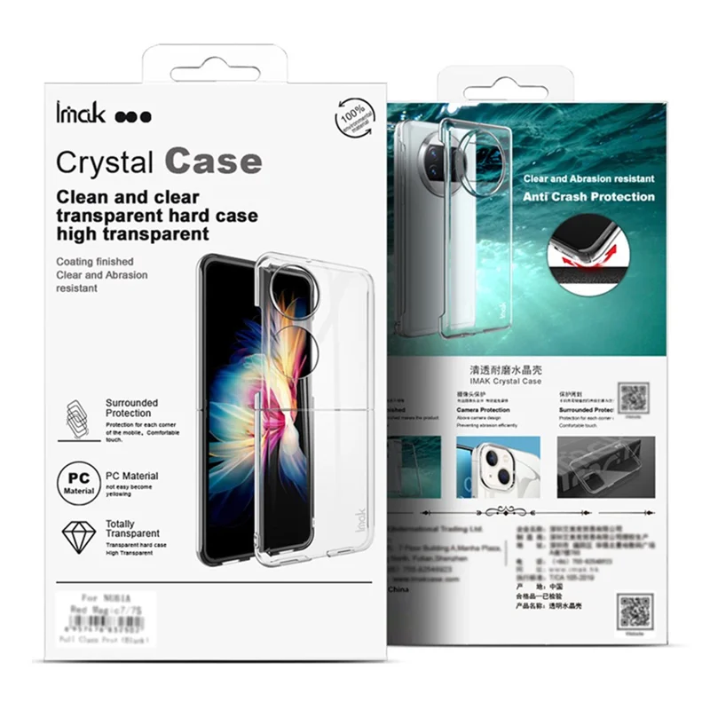 IMAK Crystal Case II Pro for Samsung Galaxy Z Fold7 5G Case Clear PC Phone Cover (Upper Cover + Lower Cover)
