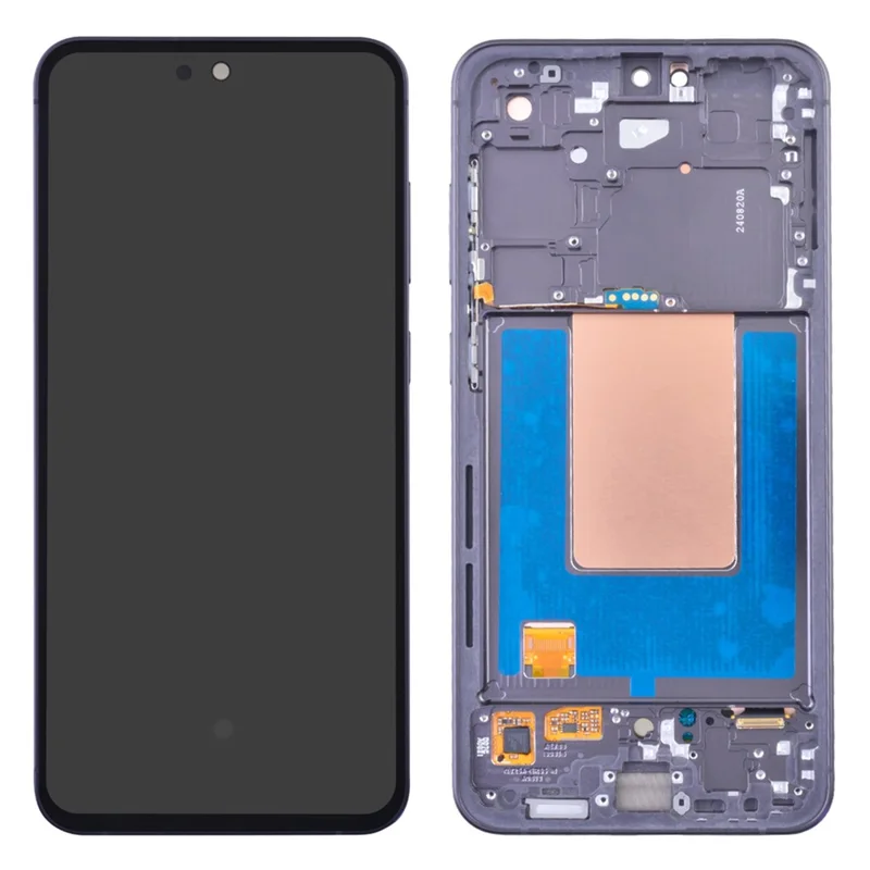 Para Samsung Galaxy S24 FE S721U OEM Grado S Pantalla AMOLED y conjunto digitizador + Marco (sin logotipo) - Negro
