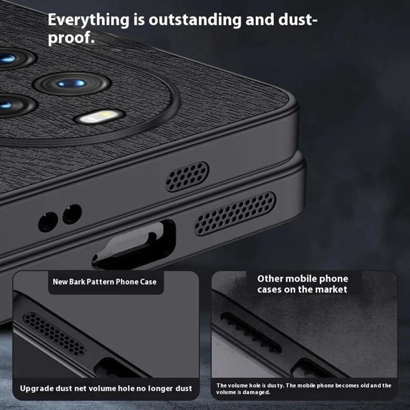 For Huawei nova 14 Pro 5G Case Wood Texture PU Leather Coated PC TPU Phone Cover - Black