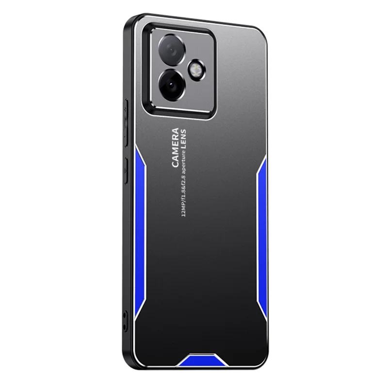 For Wiko Hi Enjoy 80 5G / Enjoy 80S 5G Phone Case Aluminium Alloy TPU PC Back Cover - Blue