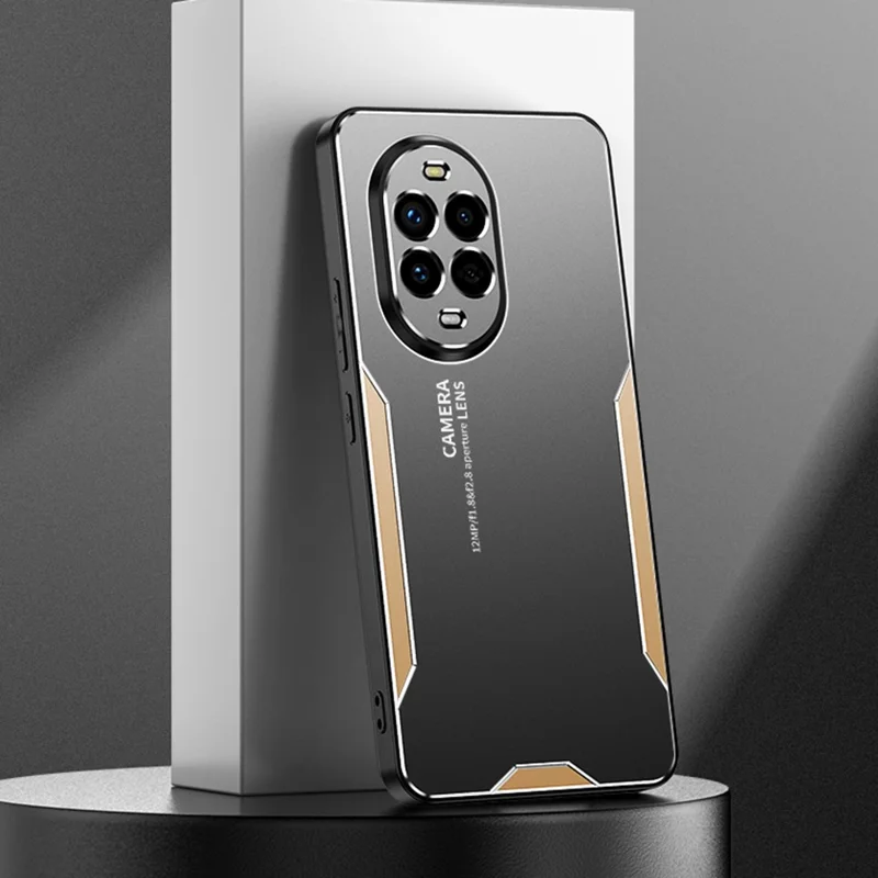 For Huawei nova 14 Pro 5G Phone Case Aluminium Alloy TPU PC Back Cover - Gold