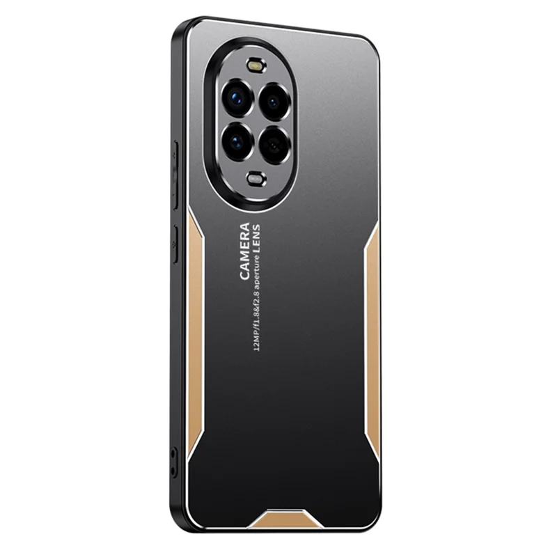 Obudowa na Huawei nova 14 Ultra 5G, tylna pokrywa z aluminium, TPU i PC – złoty kolor