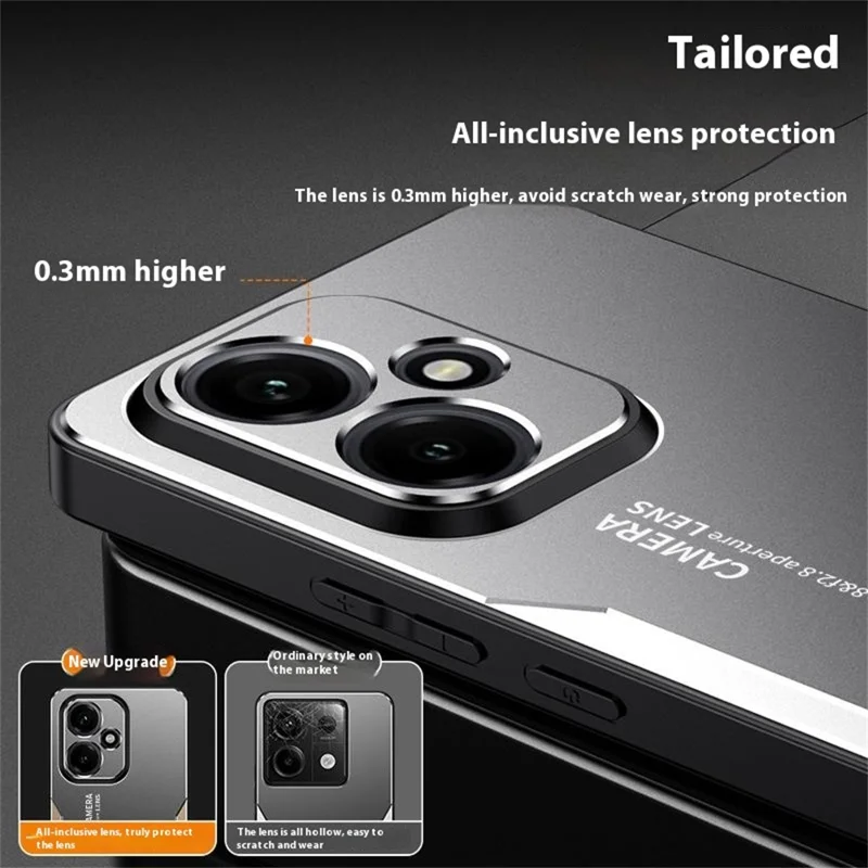 For Honor 400 5G (Global) Handyhülle aus Aluminium-Legierung TPU PC Rückseite - Gold