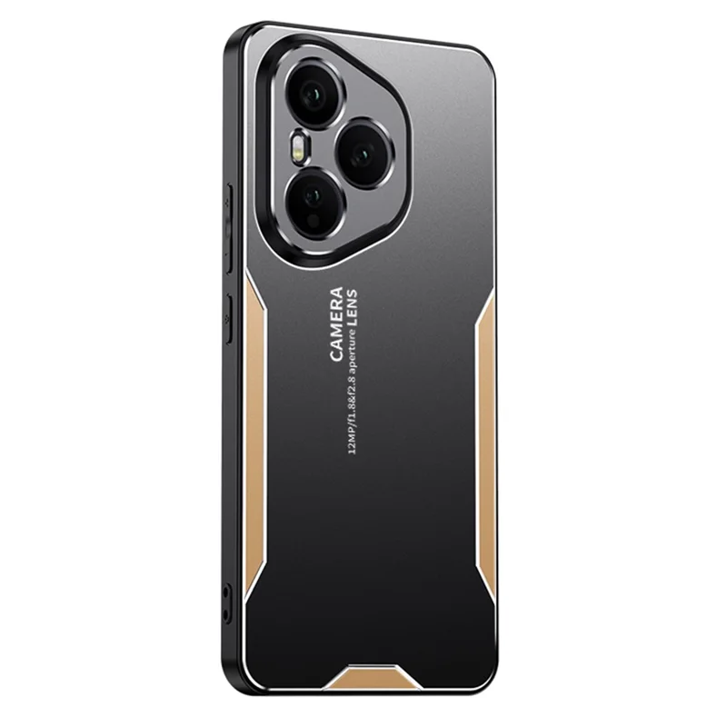 For Honor 400 Pro 5G (Global) Handyhülle aus Aluminium-Legierung TPU PC Rückseite - Gold