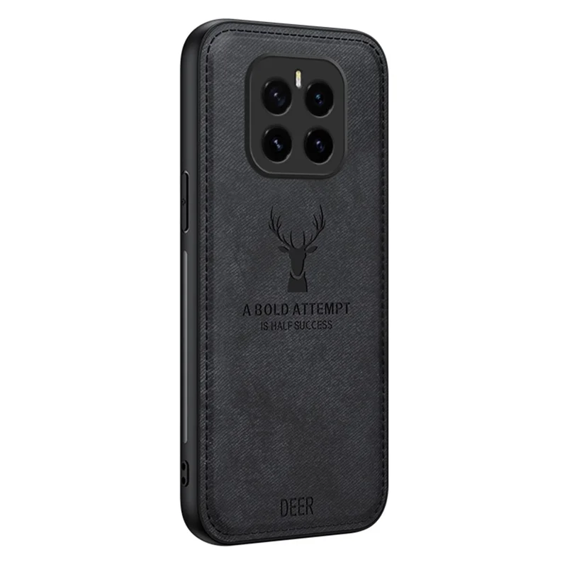 For Honor GT Pro Case Deer Pattern Cloth Texture PU + PC + TPU Phone Cover - Black