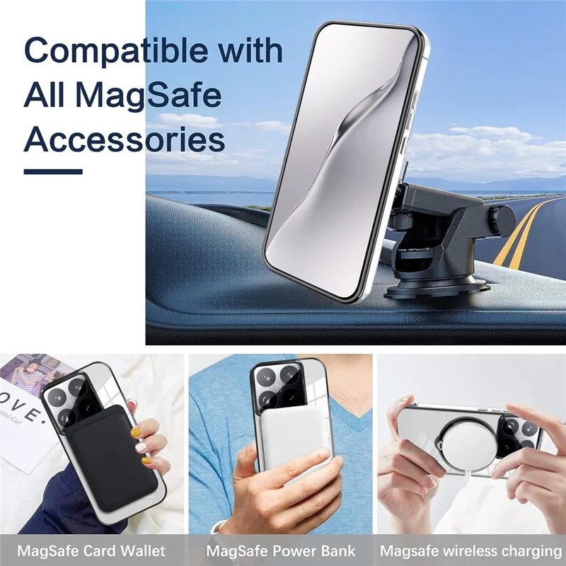 For Xiaomi 14T Case Magnetic Kickstand PC + TPU Phone Cover - Purple