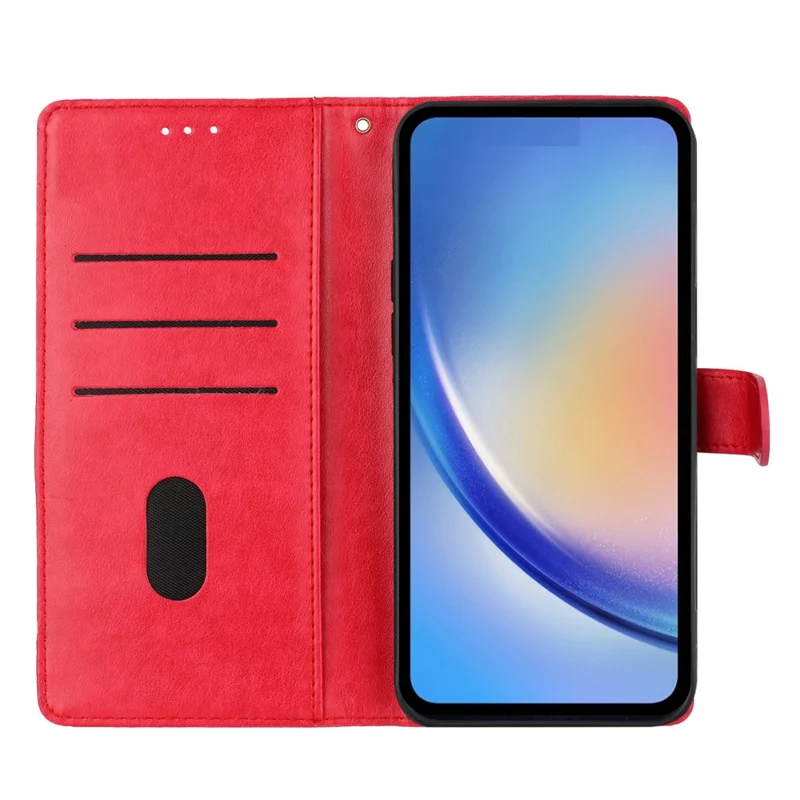 For Honor 400 5G (Globale) Cover a Portafoglio per Telefono con Stampa di Farfalle e Fiori in Pelle con Cinturino - Rosso