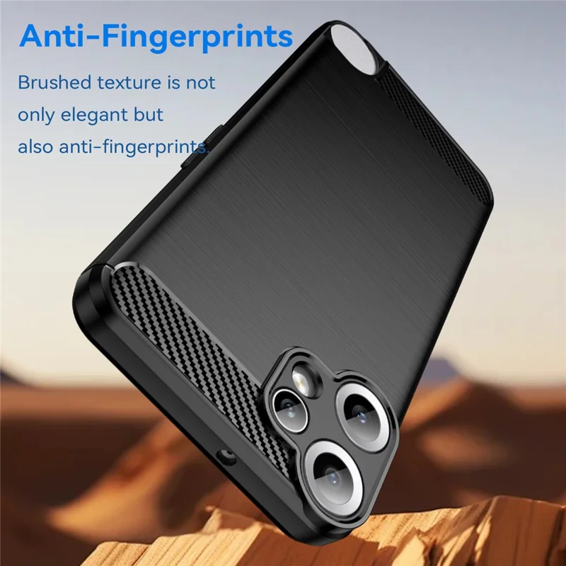 For Nothing CMF Phone 2 Pro Case Protective Phone Cover Carbon Fiber Texture Brushed - Black
