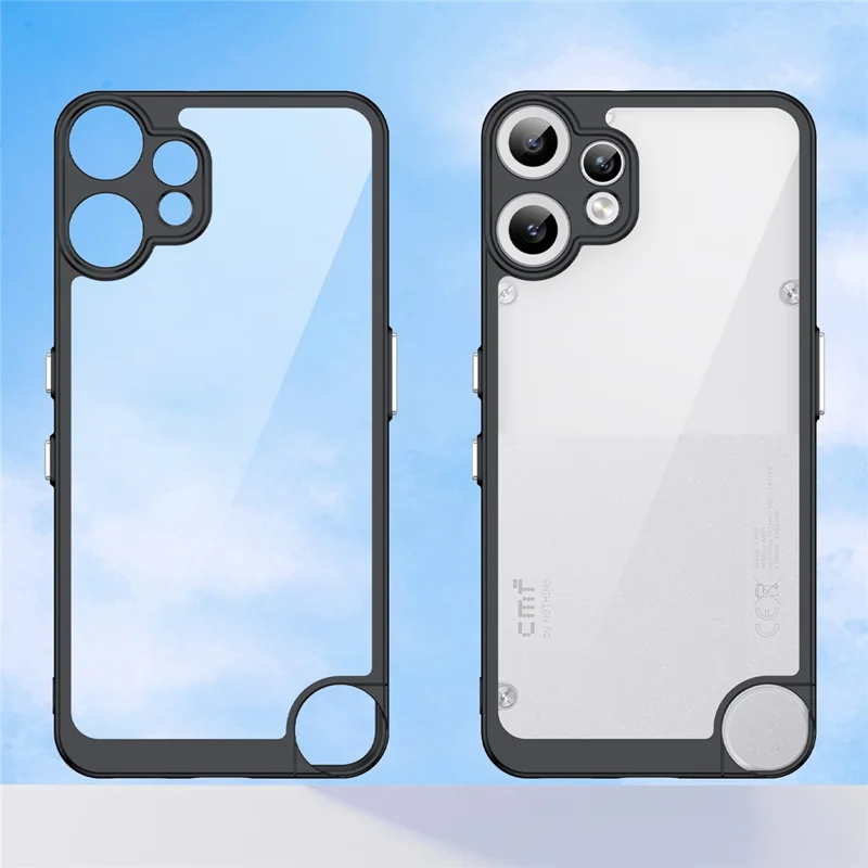 For Nothing CMF Phone 2 Pro Case TPU + Acrylic Protective Clear Phone Cover - Black