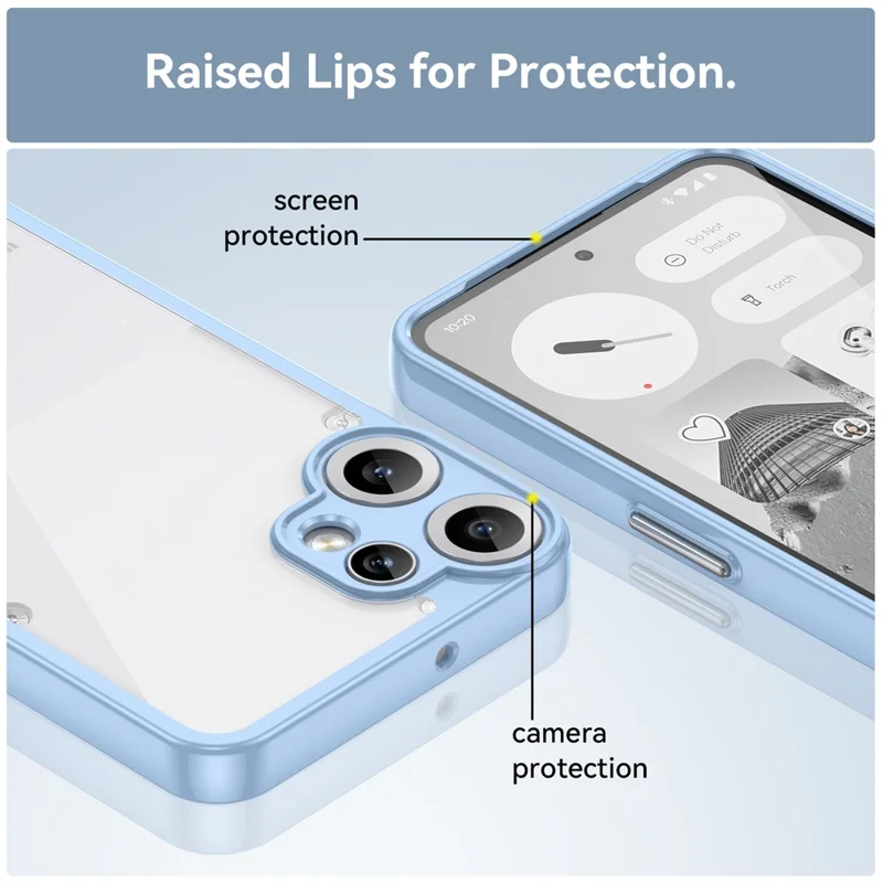 For Nothing CMF Phone 2 Pro Case TPU + Acrylic Protective Clear Phone Cover - Blue