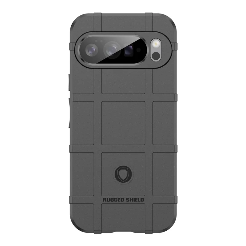 For Google Pixel 10 Pro XL Case Grid Design Soft TPU Scratch-Proof Phone Cover - Black