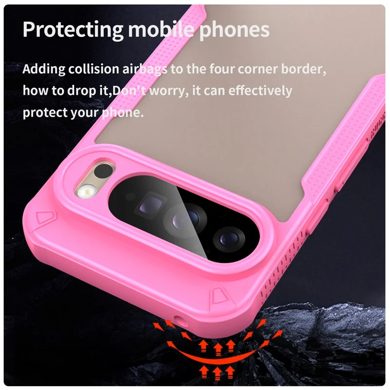 For Google Pixel 10 Pro XL Case Hybrid Frosted Phone Back Cover - Pink