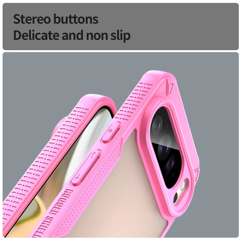 For Google Pixel 10 Pro XL Case Hybrid Frosted Phone Back Cover - Pink